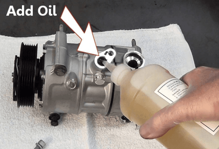 add pag oil in compressor