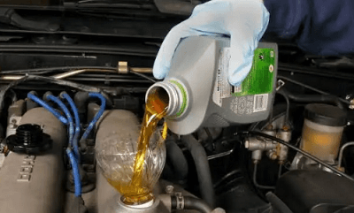 using brake fluid in engine