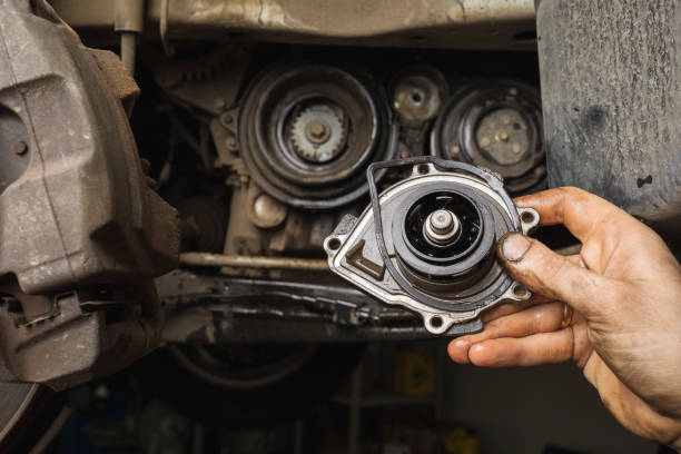 Installing a new water pump while learning how to replace a water pump on a car