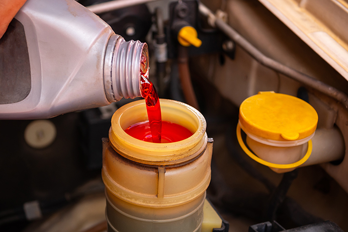 How to check brake fluid in a car engine bay