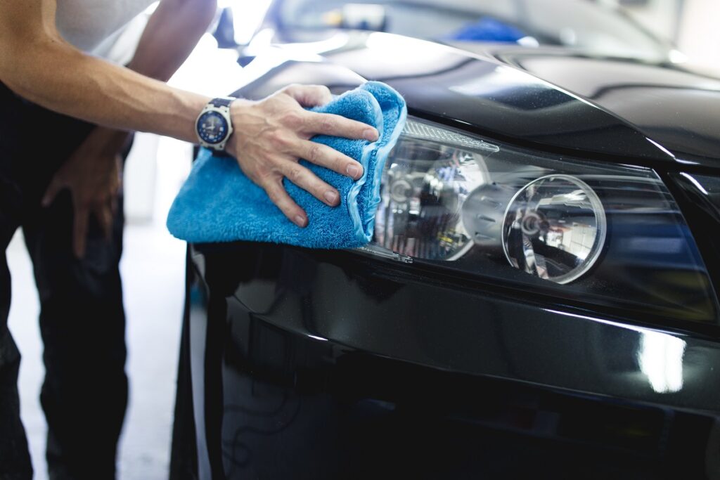 Before and after results of  how to clean car headlights